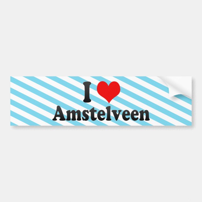 I Love Amstelveen, Netherlands Bumper Sticker (Front)