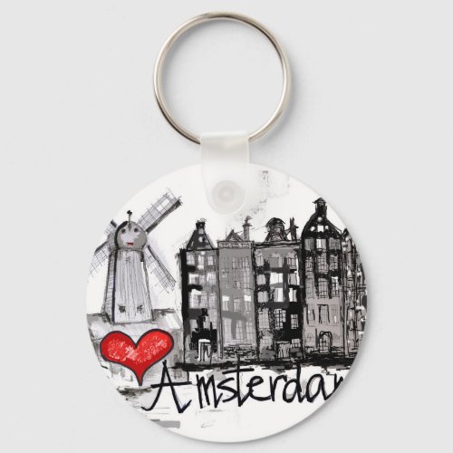 I love Amsterdam Keychain