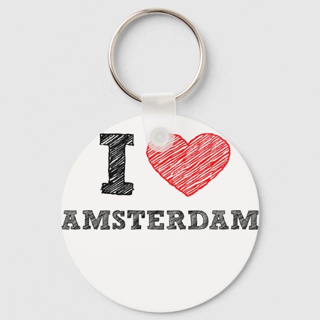 I Love Amsterdam Keychain (Front)