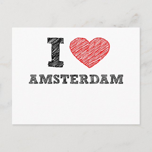 I Love Amsterdam Postcard (Front)