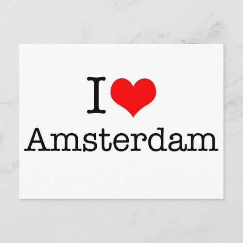 I Love Amsterdam Postcard