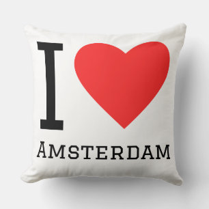 I love Amsterdam Throw Pillow