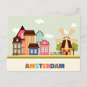 I love Amsterdam Travel The Netherlands Postcard