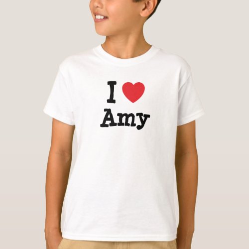 I love Amy heart T_Shirt