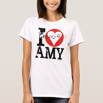 I Love Amy T-shirt 1 by pixibition at Zazzle