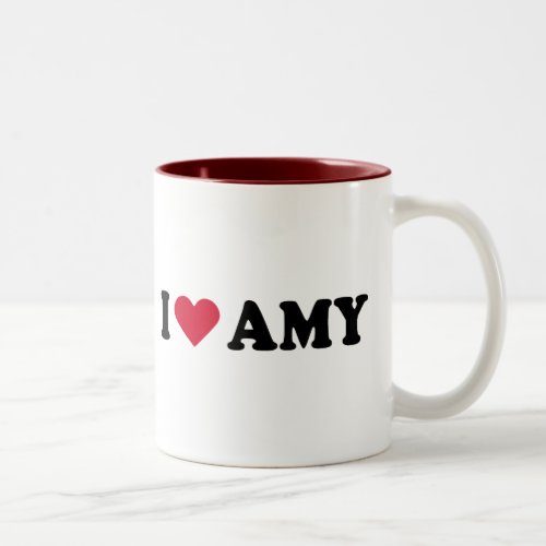 I LOVE AMY Two_Tone COFFEE MUG