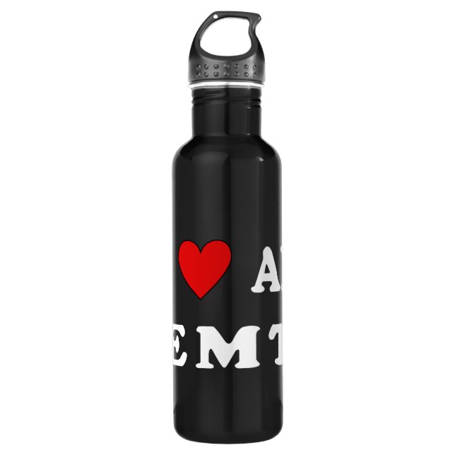 I Love An EMT Water Bottle (Front)