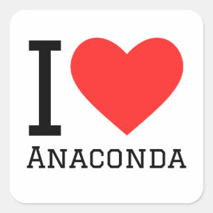 I love anaconda square sticker