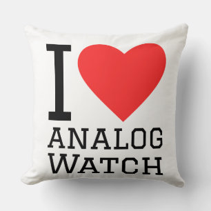 I love analog watch throw pillow