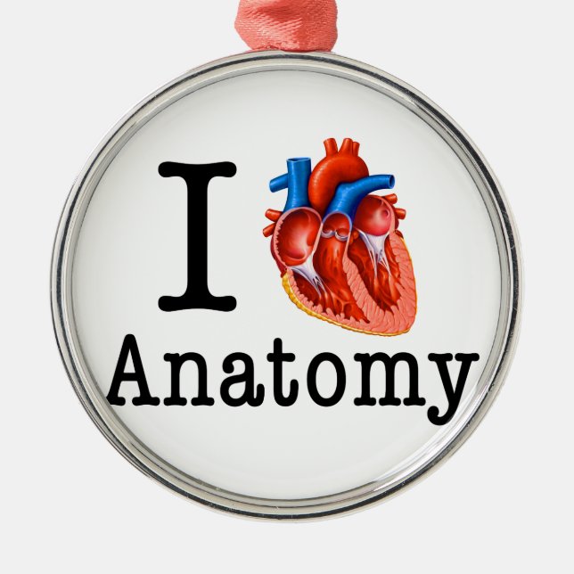 I love Anatomy Metal Ornament (Front)
