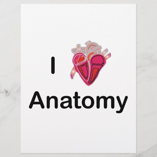 I Love Anatomy with human heart! Flyer (Front)