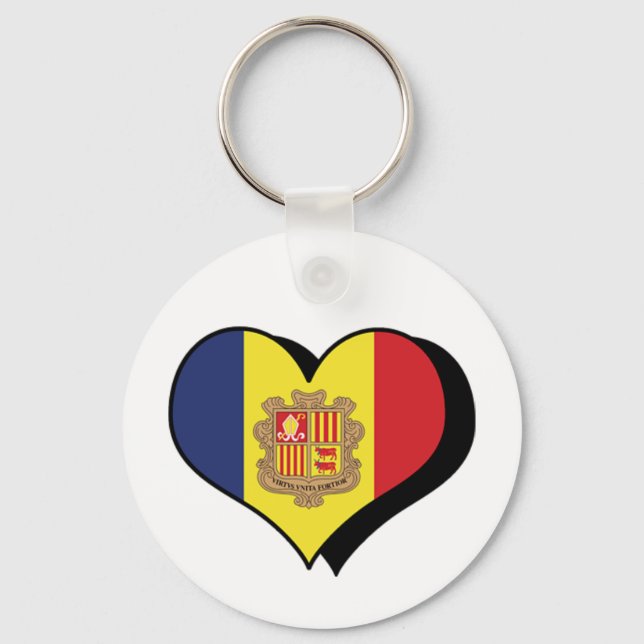 I Love Andorra Keychain (Front)