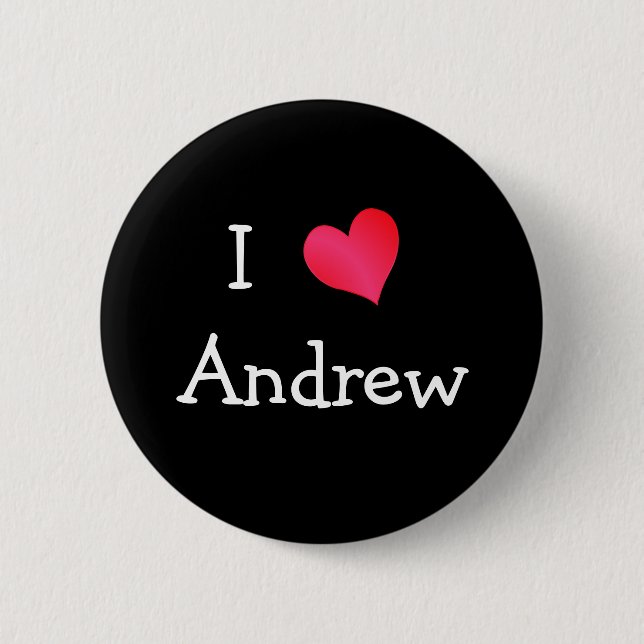 I Love Andrew Button (Front)