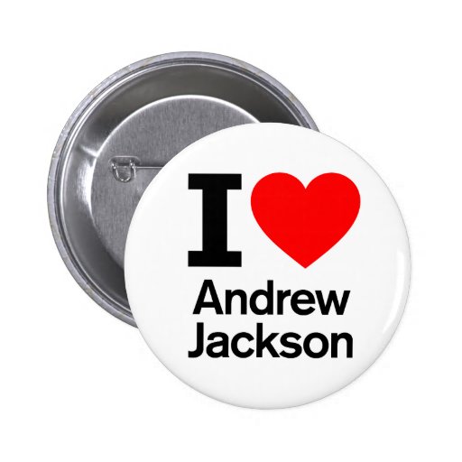 I Love Andrew Jackson Pins