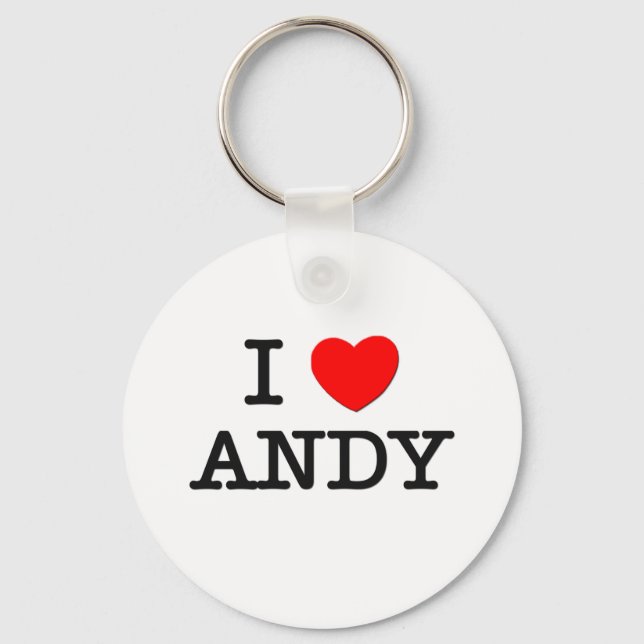 I Love Andy Keychain (Front)