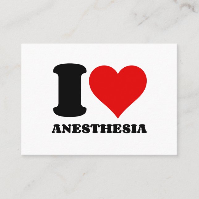 I LOVE ANESTHESIA BUSINESS CARD (Front)