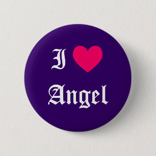 I Love Angel Pinback Button