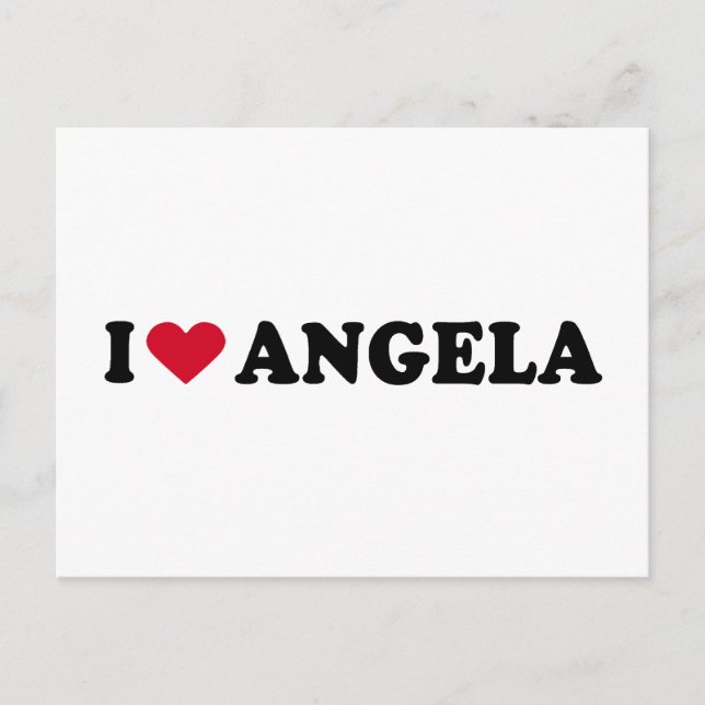I LOVE ANGELA POSTCARD (Front)