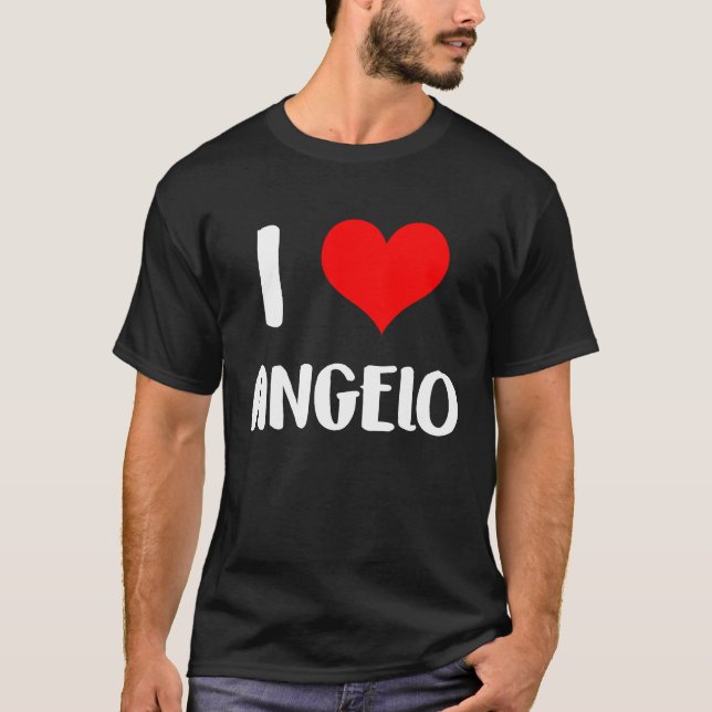 I love ANGELO valentine sorry ladies guys heart be T-Shirt (Front)