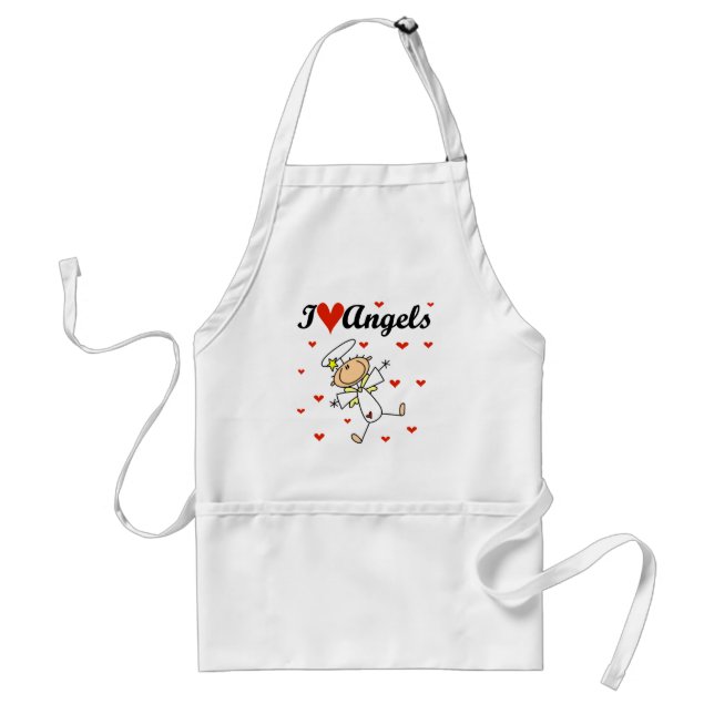I Love Angels T-shirts and Gifts Adult Apron (Front)
