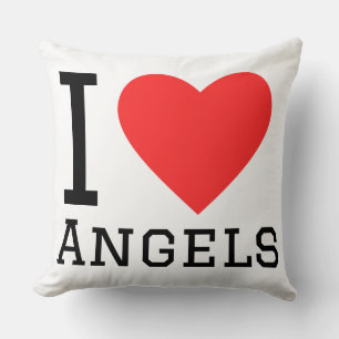 I love angels throw pillow