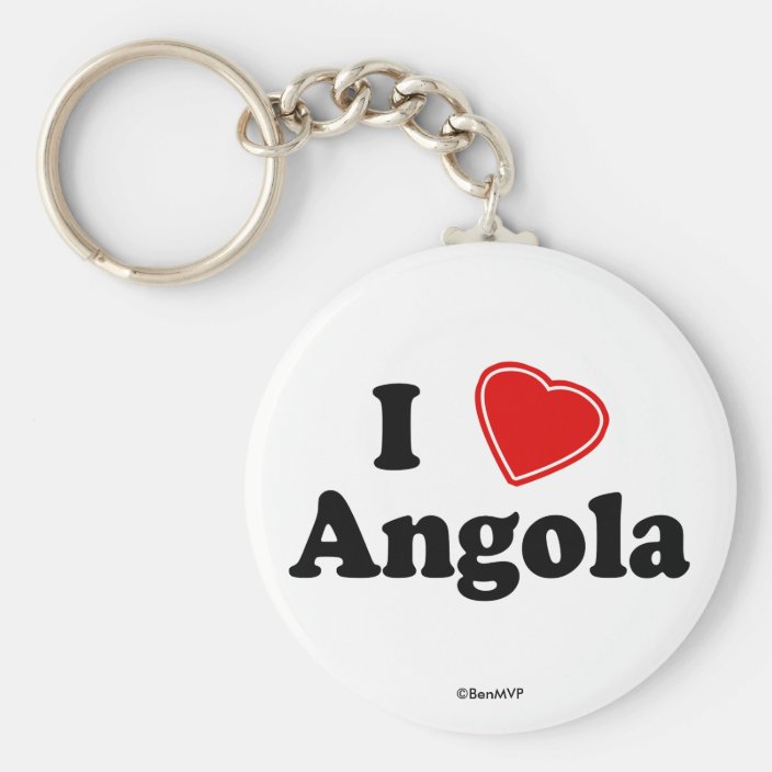 I Love Angola Key Chain