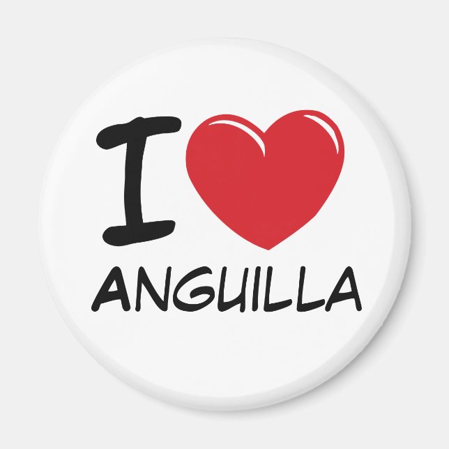 I Love Anguilla Magnet (Front)