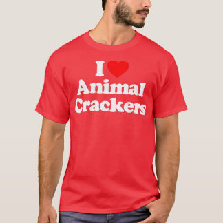 I Love Animal Crackers Heart Funny T-Shirt