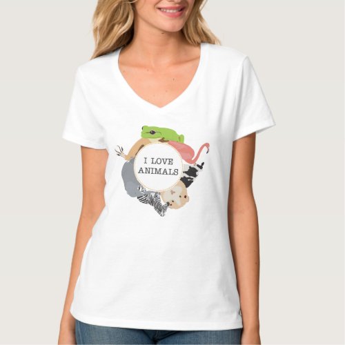 I Love Animals for Animal Lovers T_Shirt