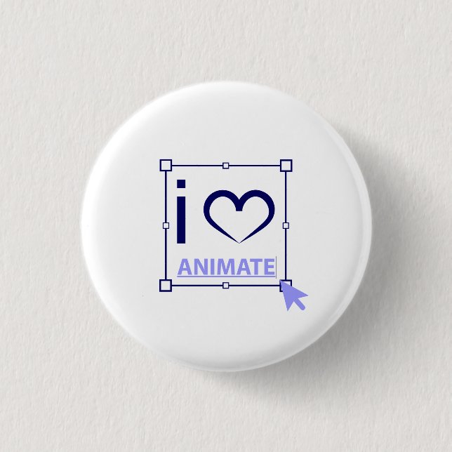 I Love Animate Button (Front)