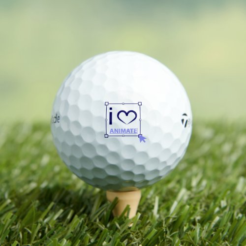 I Love Animate Golf Balls