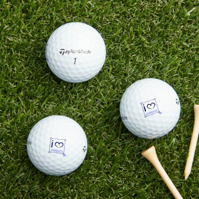 I Love Animate Golf Balls (Insitu Grass)