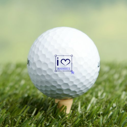 I Love Animate Golf Balls