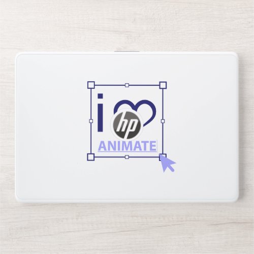 I Love Animate HP Laptop Skin