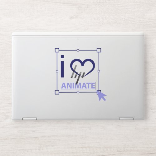 I Love Animate HP Laptop Skin