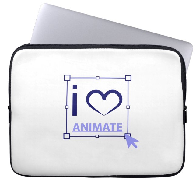I Love Animate Laptop Sleeve (Front)
