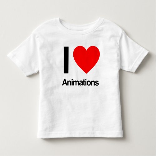 i love animations toddler t_shirt