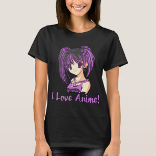 I Love Anime! Anime Girl otaku Manga T-Shirt