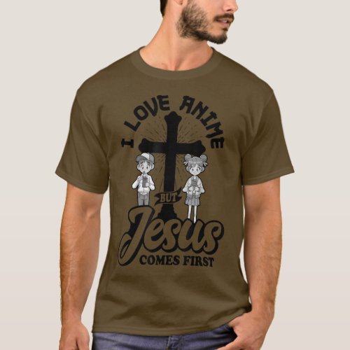 I Love Anime But Jesus Comes First Anime Lover M T_Shirt