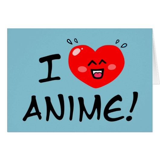 I Love Anime Cards (Front Horizontal)