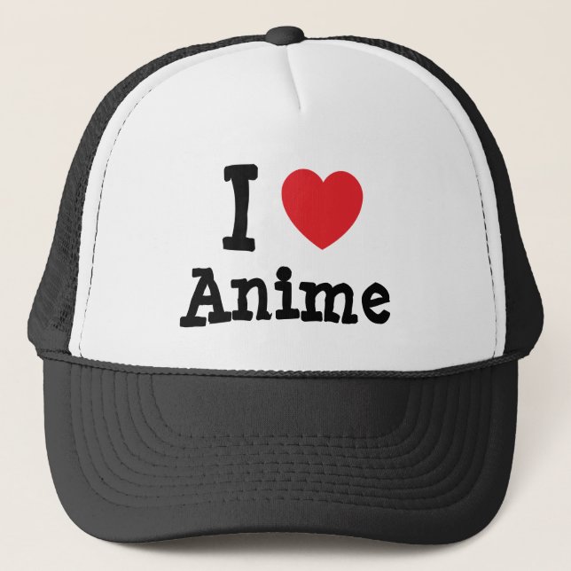 I love Anime heart custom personalized Trucker Hat (Front)