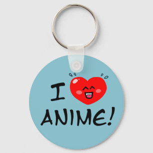 I Love Anime Keychain