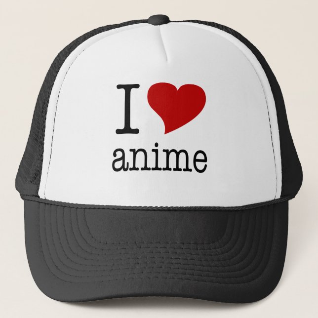 I Love Anime Trucker Hat (Front)