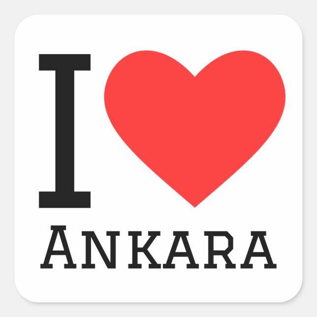 I love Ankara  Square Sticker (Front)
