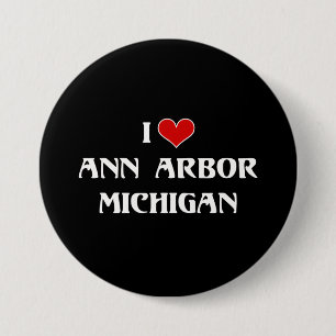 I Love Ann Arbor, Michigan Button