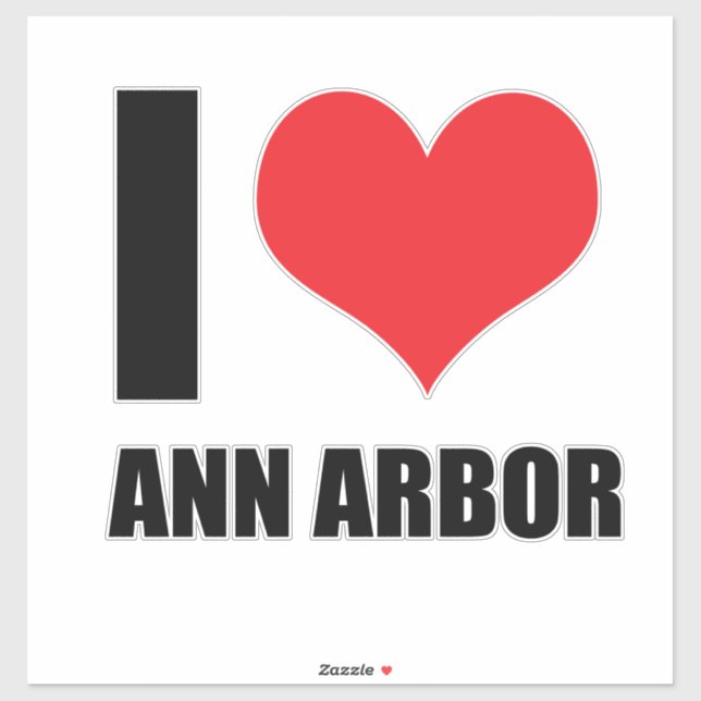 I love Ann Arbor Sticker (Sheet)