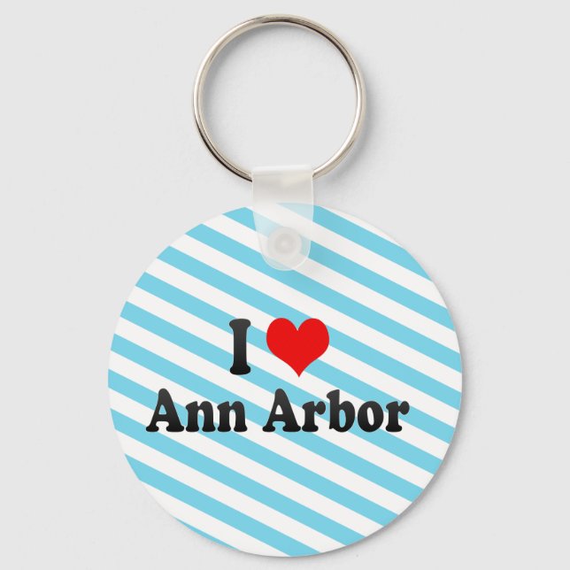 I Love Ann Arbor, United States Keychain (Front)