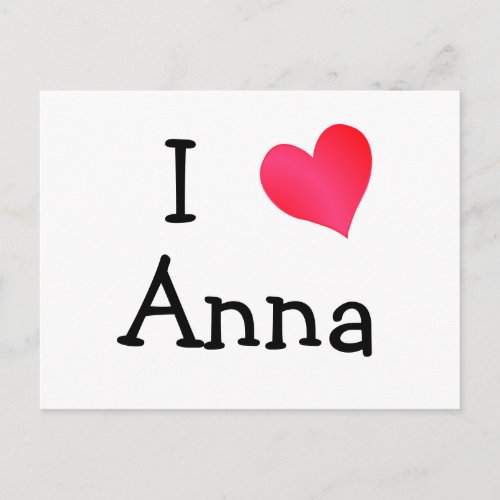 I Love Anna Postcard