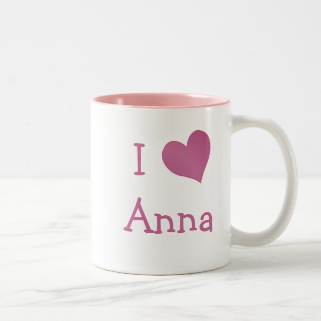 I Love Anna Two-Tone Coffee Mug (Right)