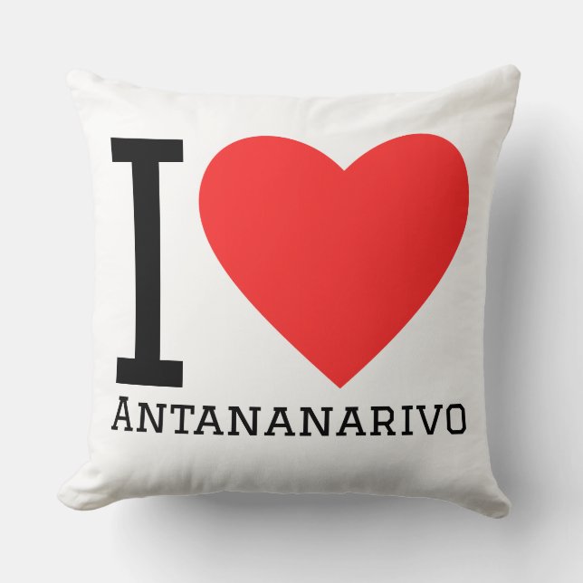I love antanarivo throw pillow (Front)